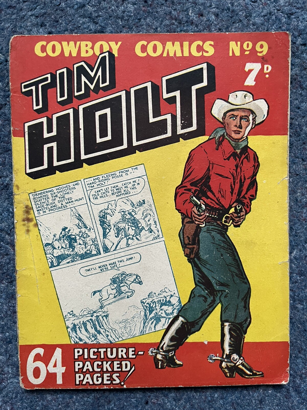 Cowboy Picture Library Comic No. 9 Tim Holt RARE!