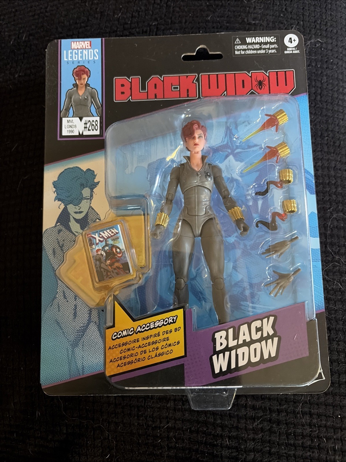 Marvel Legends Series Black Widow Action Figure Boxed w/ Comic Book X-Men Sealed