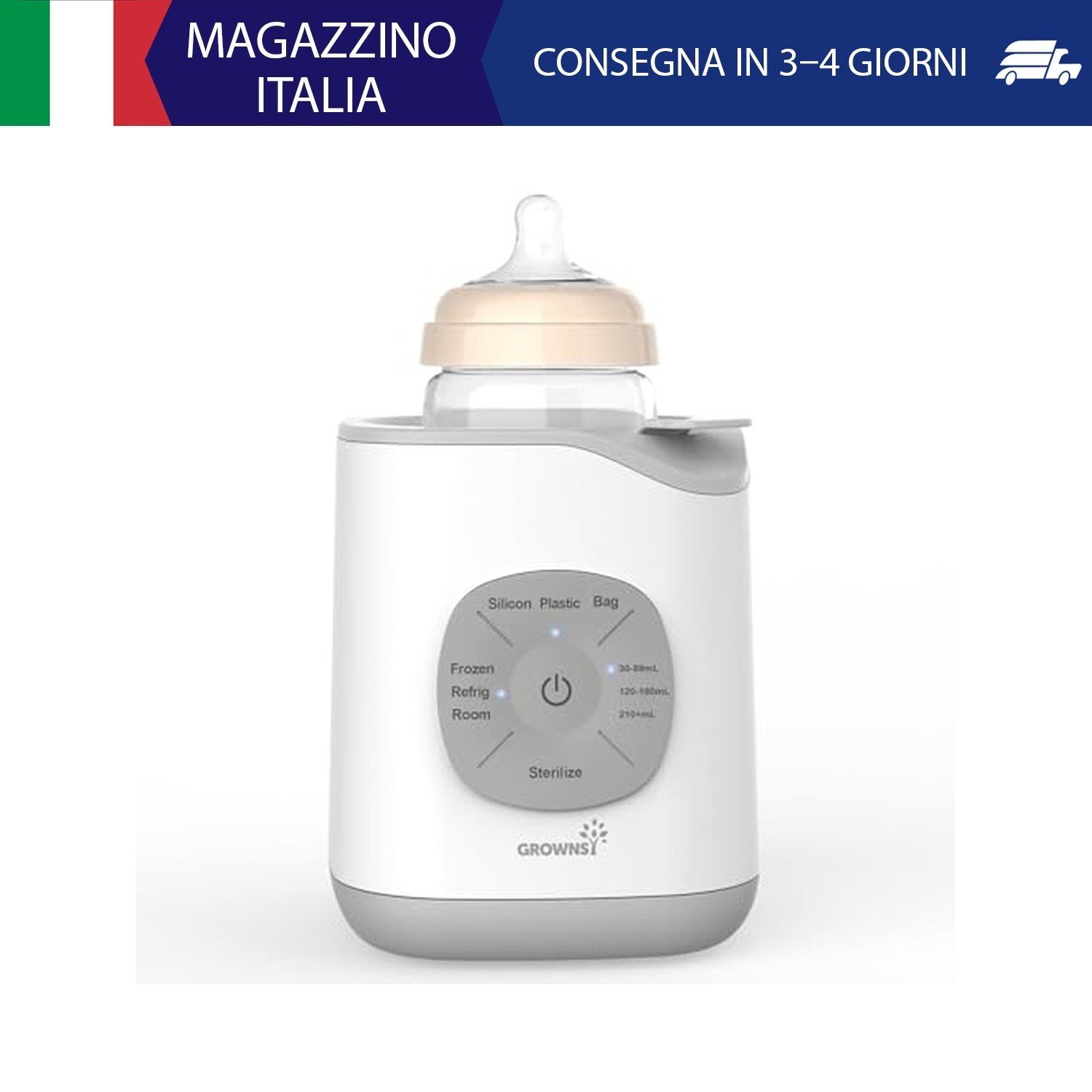 GROWNSY Scaldabiberon Intelligente, scaldalatte rapido preprogrammato con contro