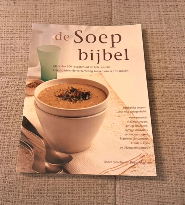 Kookboek, boek de soep bijbel Debra Mayhew