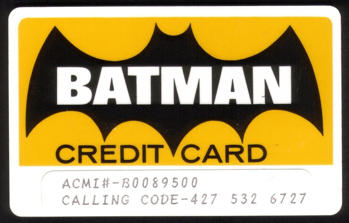'Batman Carta di Credito' (Batman Logo Sul Giallo ) Usato Telefono Card