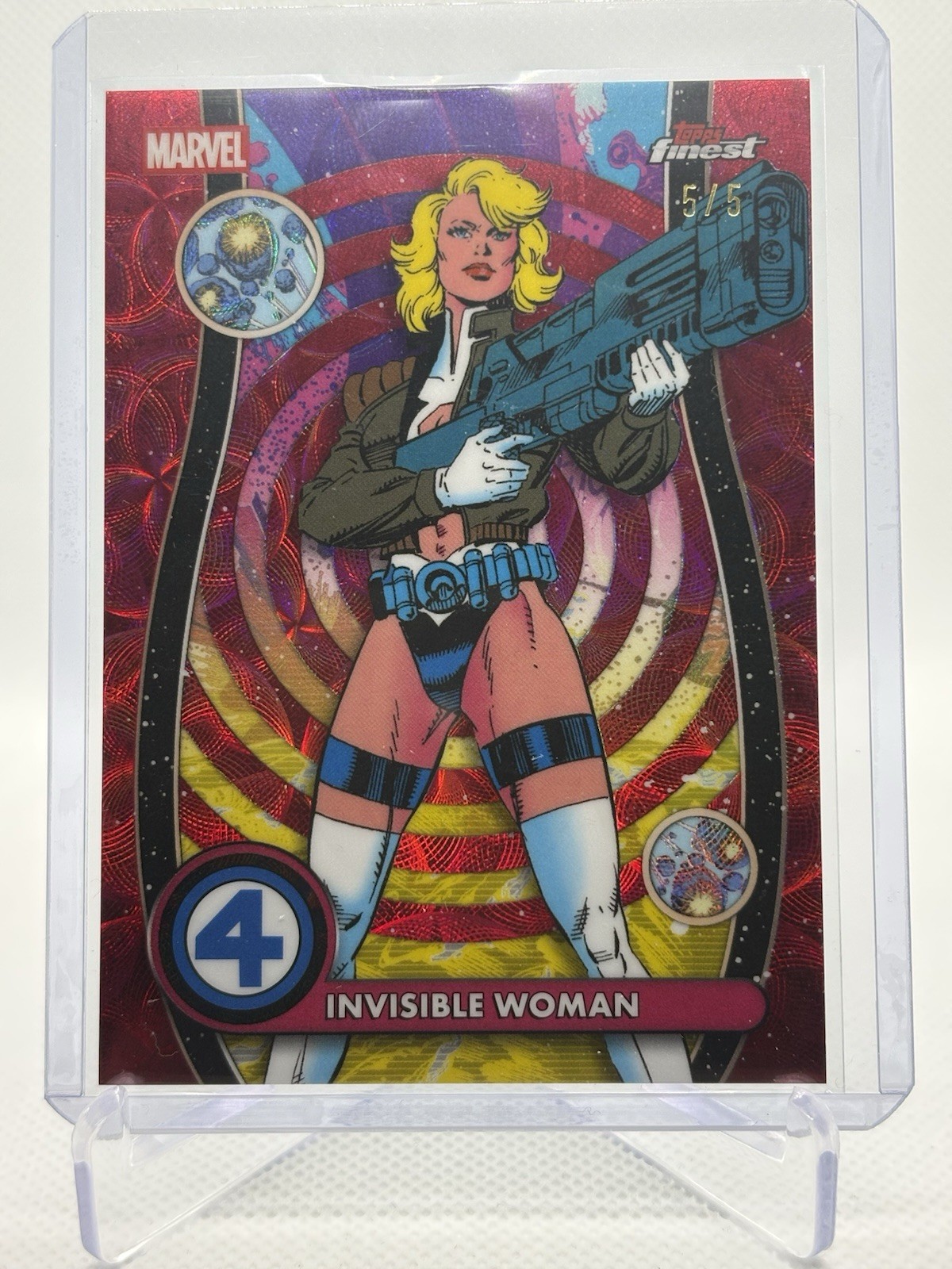 2026 Topps Finest Fantastic Four Invisible Woman 5/5 BOOKEND Red Refractor