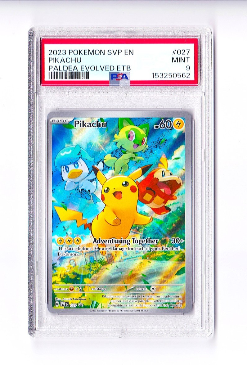 2023 POKEMON SVP EN PIKACHU PALDEA EVOLUTO ETB PSA MINT 9