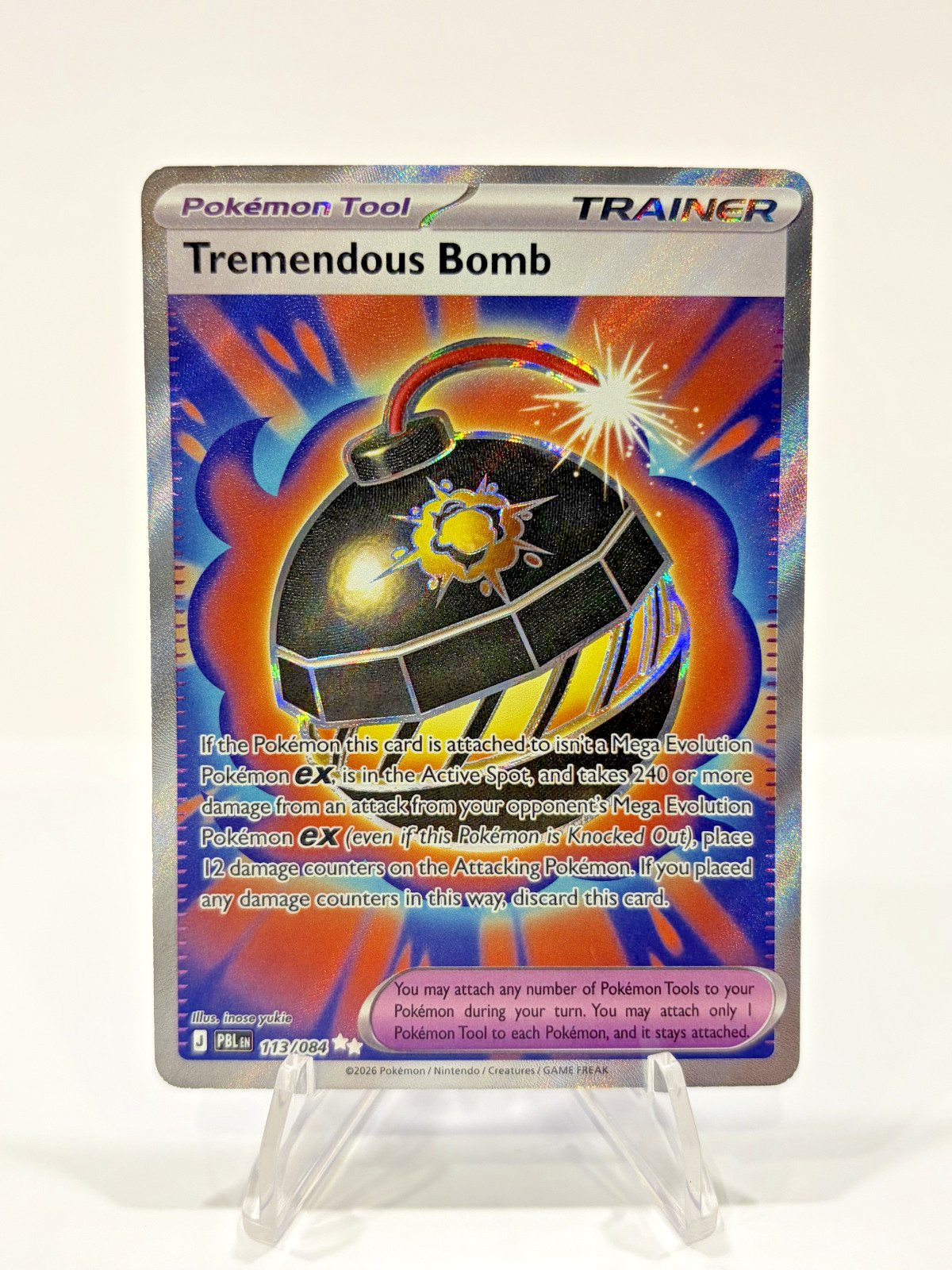 Tremendous Bomb 113/084 Ultra Rara Full Art - Pokemon TCG Pitch Black - NM