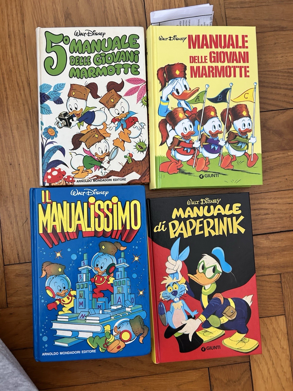 Disney lotto 4 manuali Giunti: Giovani Marmotte 2 vol., Manualissimo, Paperinik