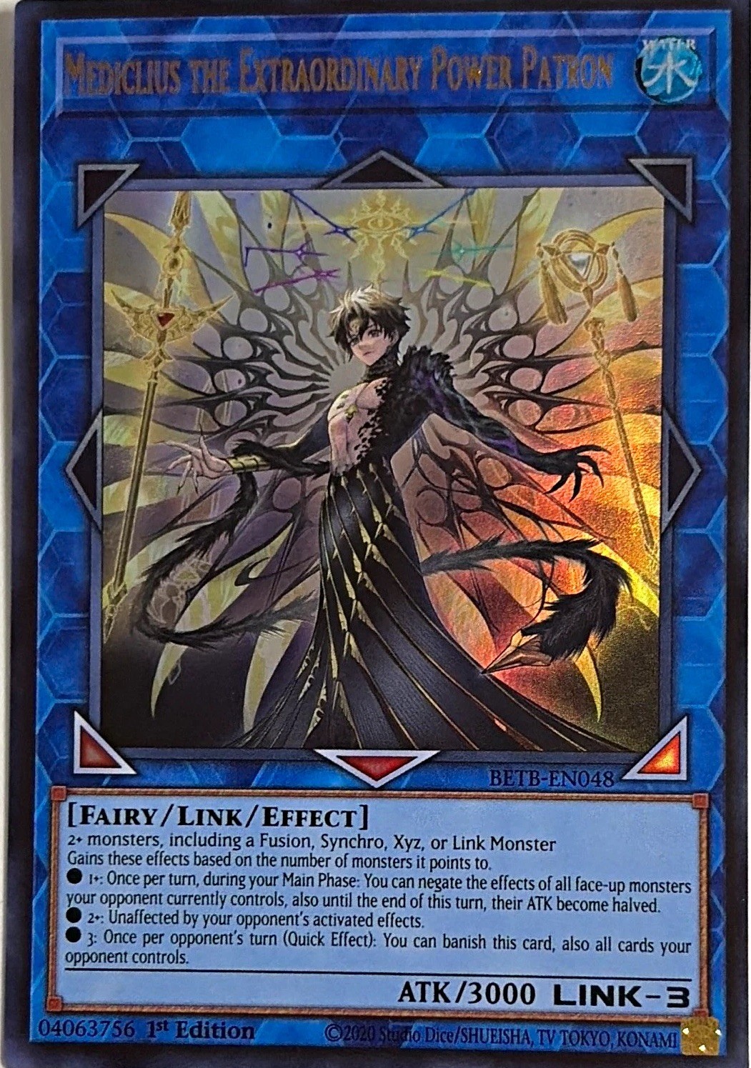 Mediclius the Extraordinary Power Patron BETB-EN048 Ultra Rare 1st Ed