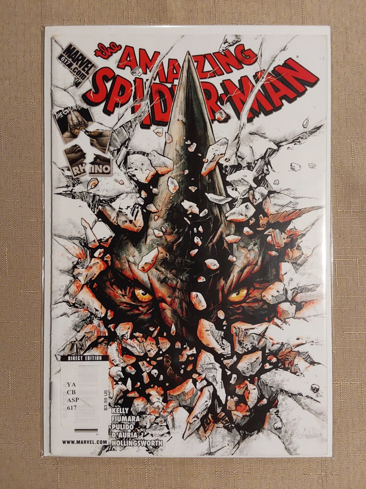 Amazing Spider-Man 617 The Gauntlet Rhino Cravatta Marvel Comics 2010