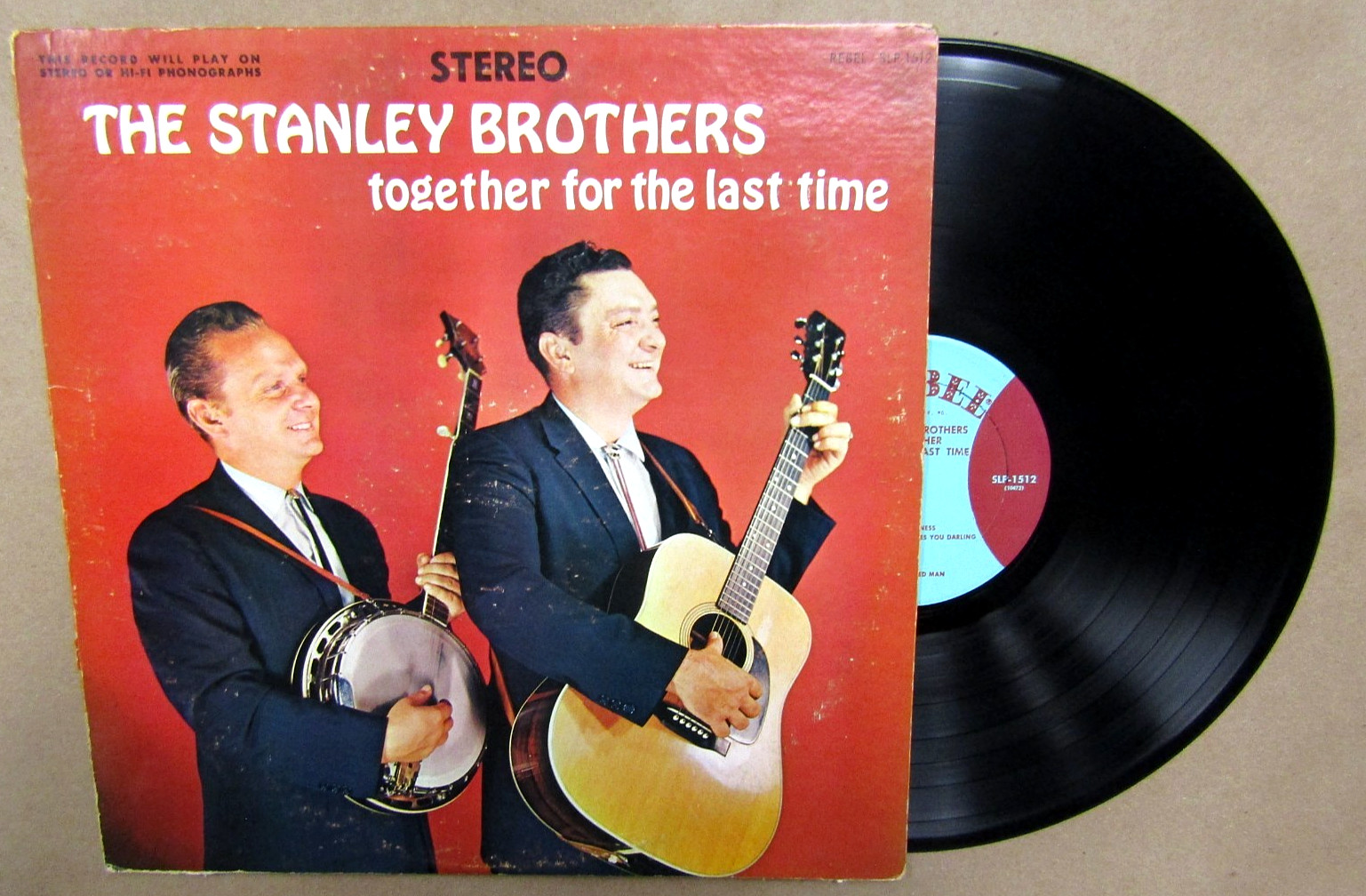 THE STANLEY BROTHERS-TOGETHER FOR THE LAST TIME,REBEL-SLP-1512,VINYL ALBUM LP