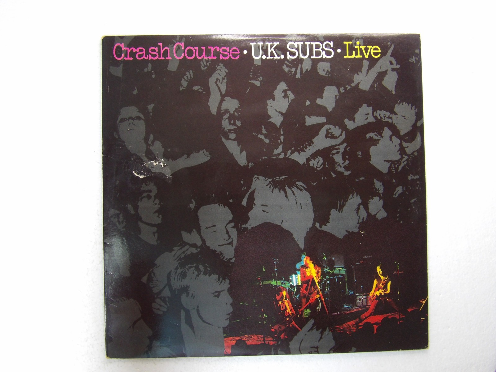 U.K. Subs:   Crash Course - Live  Purple Vinyl 1st Press UK EX LP + 12"