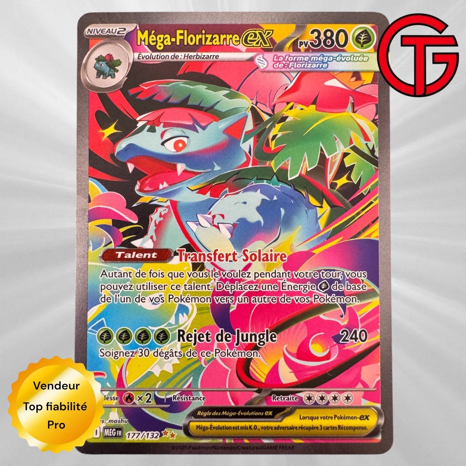 Mega Florizarre ex 177/132 Pokémon quasi nuovo me01 Alt Mega Evolution Italiano