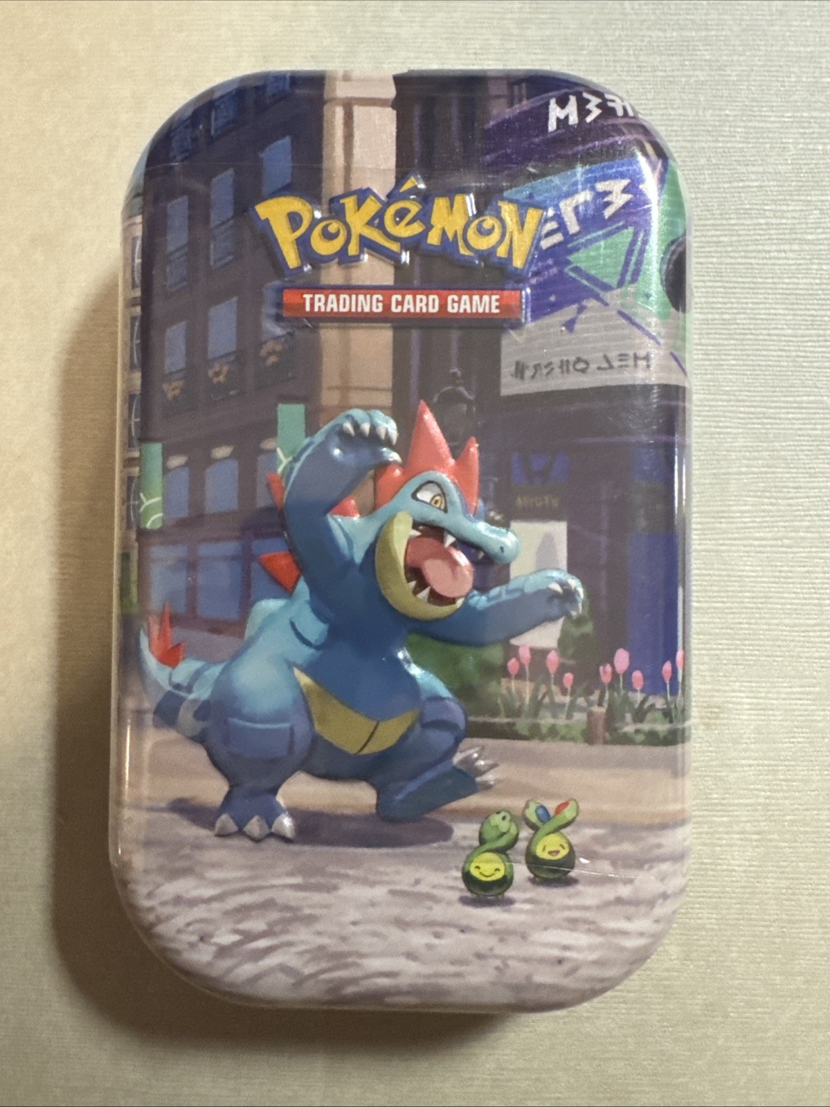 Pokemon Lumiose City Mini Tin [Feraligatr & Budew] Nuovo Sigillato