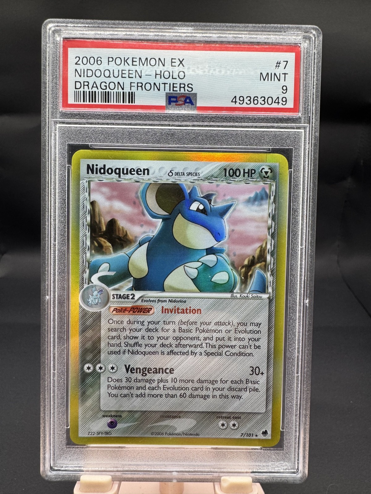 2006 Nidoqueen (Delta Species) 7/101 EX Dragon Frontiers Holo PSA 9 MINT Low Pop