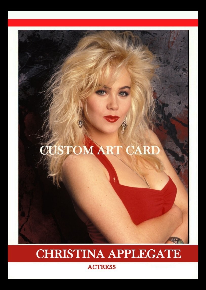 Carta artistica Chritina Applegate attrice ACEO retro vuoto