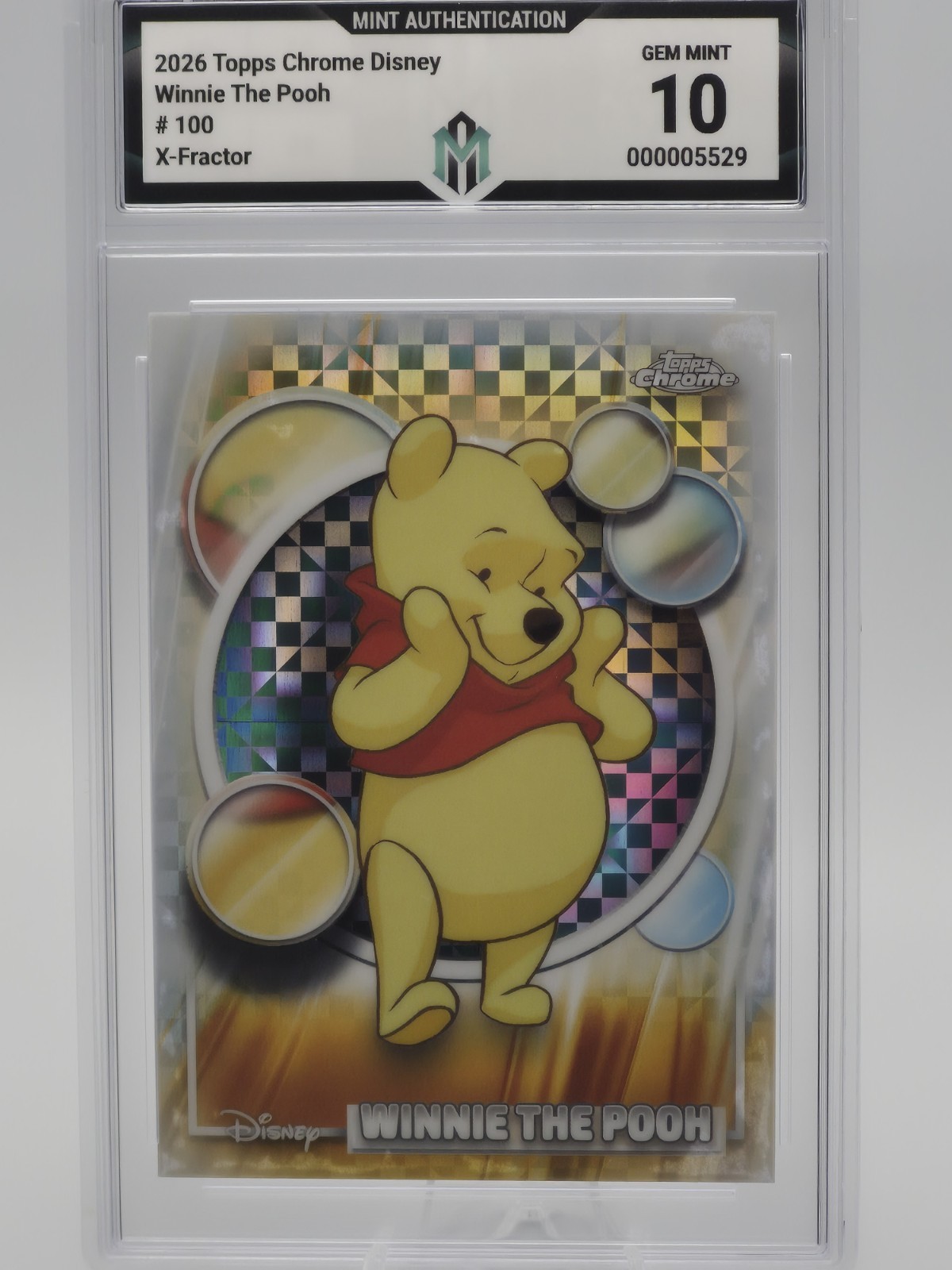 Carta 2026 Topps Chrome Disney Winnie The Pooh 100 come nuova autenticazione come nuova 10