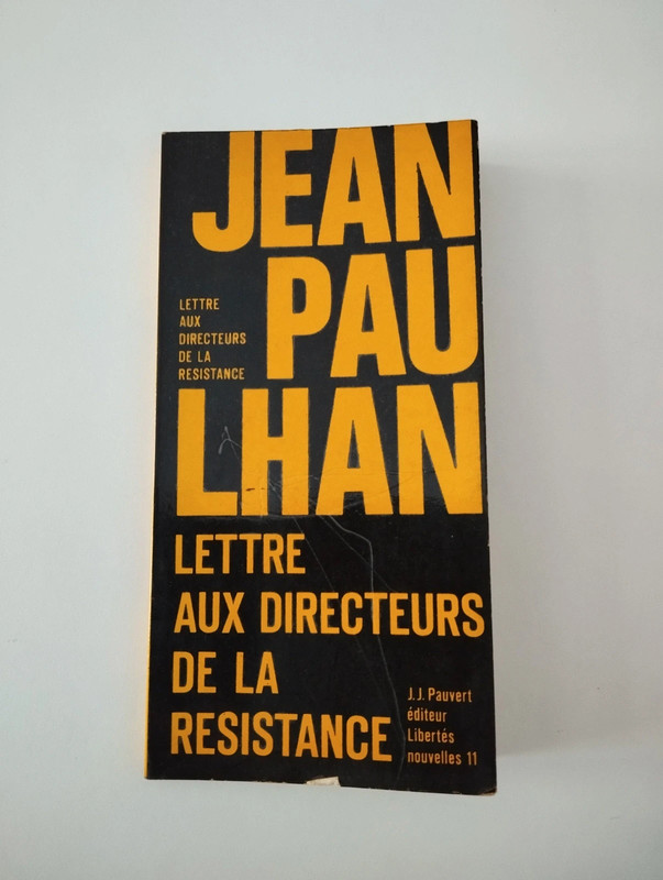 Lettre aux directeurs de la résistance