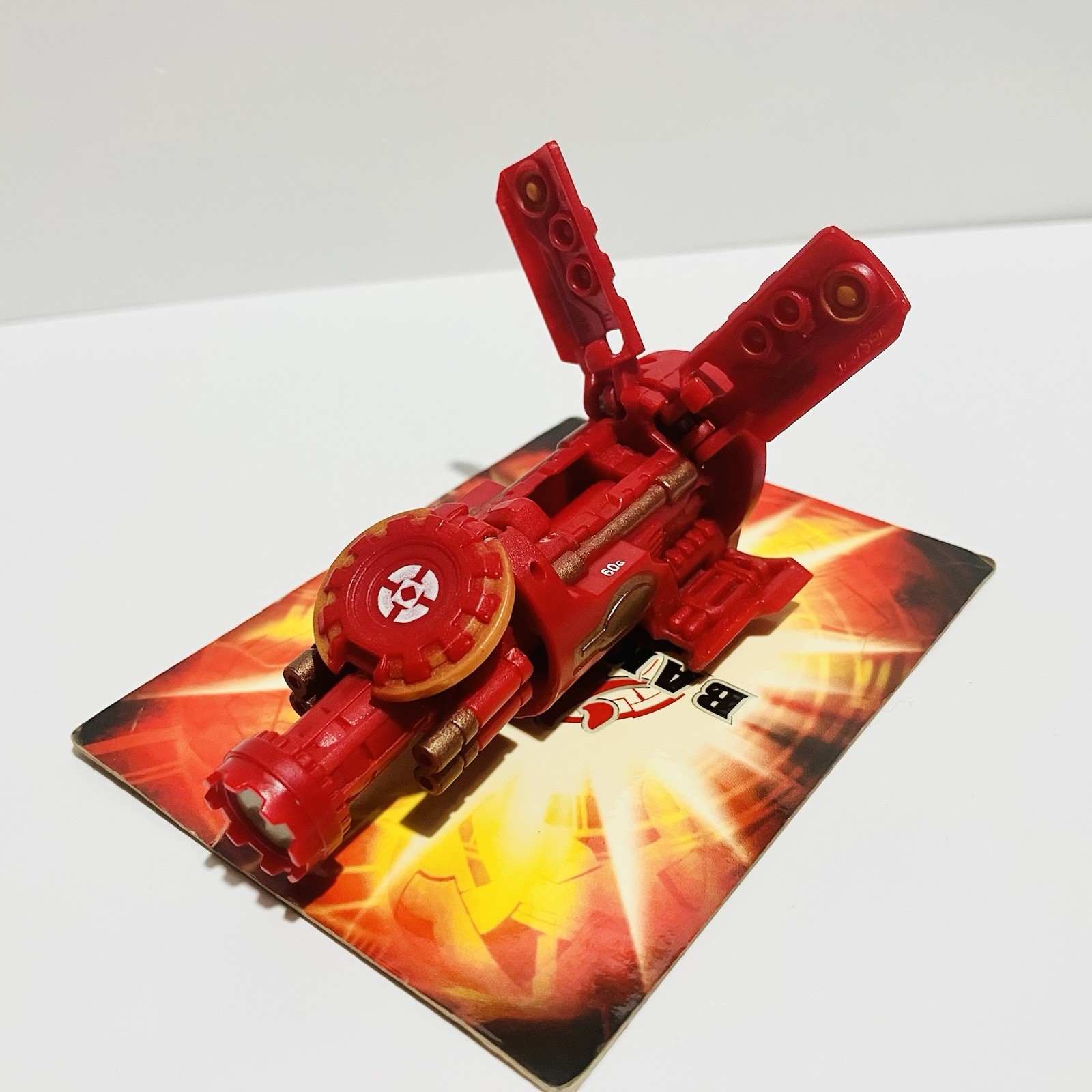 Bakugan Gundalian Invaders Pyrus Zukanator Red Battle Gear 60G Spin Master