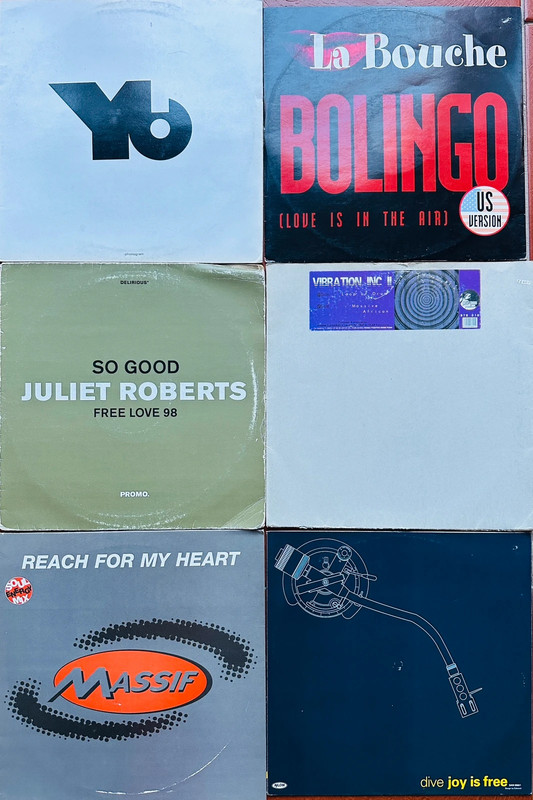 Lotto 6 vinile disco house trance electro minimal techno dance tribal acid garage italodisco 90/2000