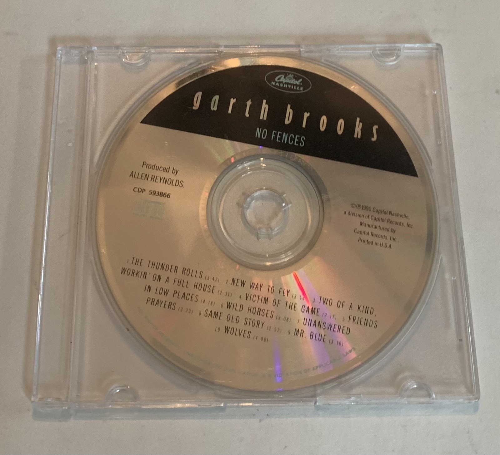 Garth Brooks  No Fences CD Capitol Nashville Country Album Friends in Low Places