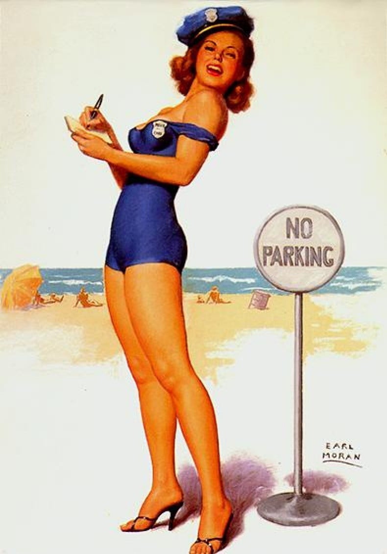 Métal card SEXY PIN UP  USA police girl  RARE love