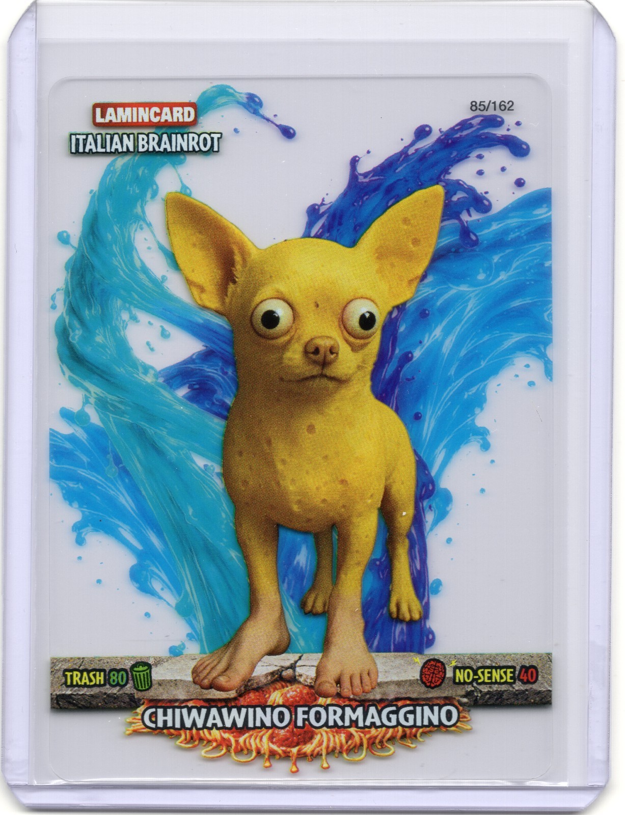 2025 Lamincard Brainrot 1st Edition Chiwawino Formaggino NM Uncommon