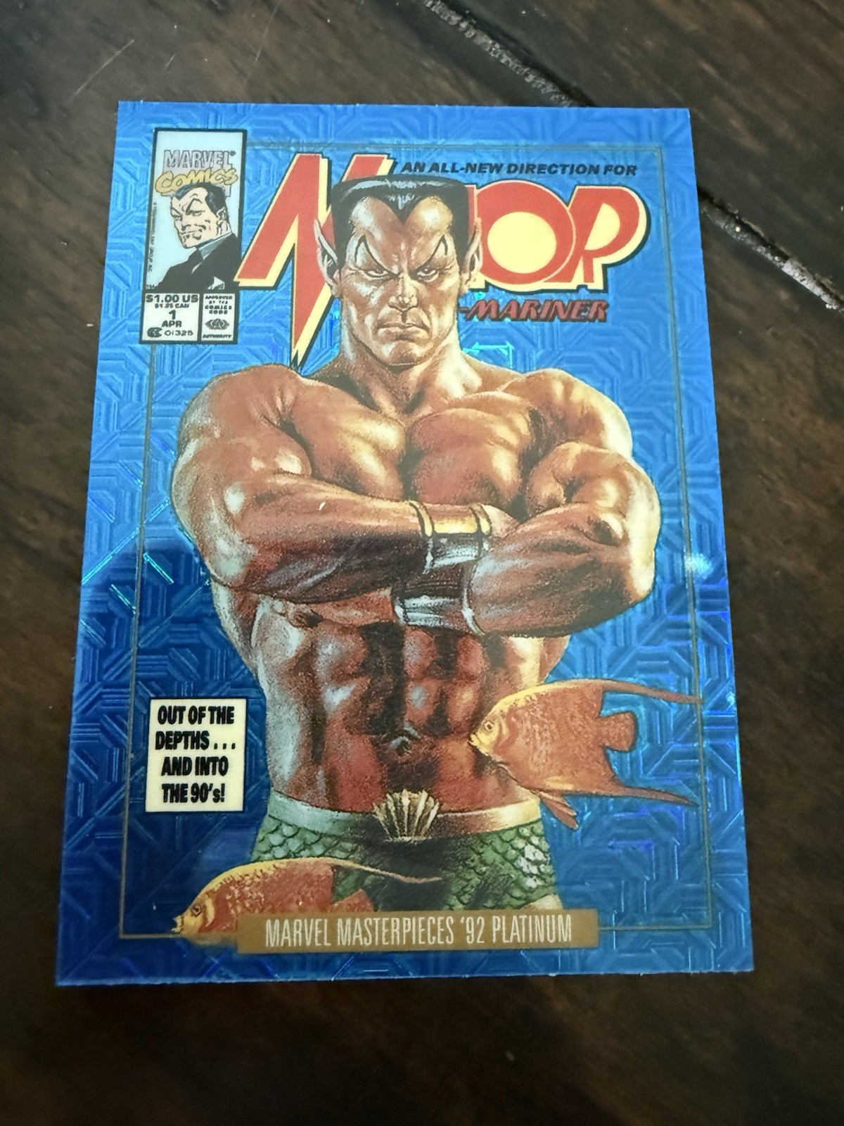 Namor Blue Traxx - Marvel Masterpieces '92 Platinum #57-v