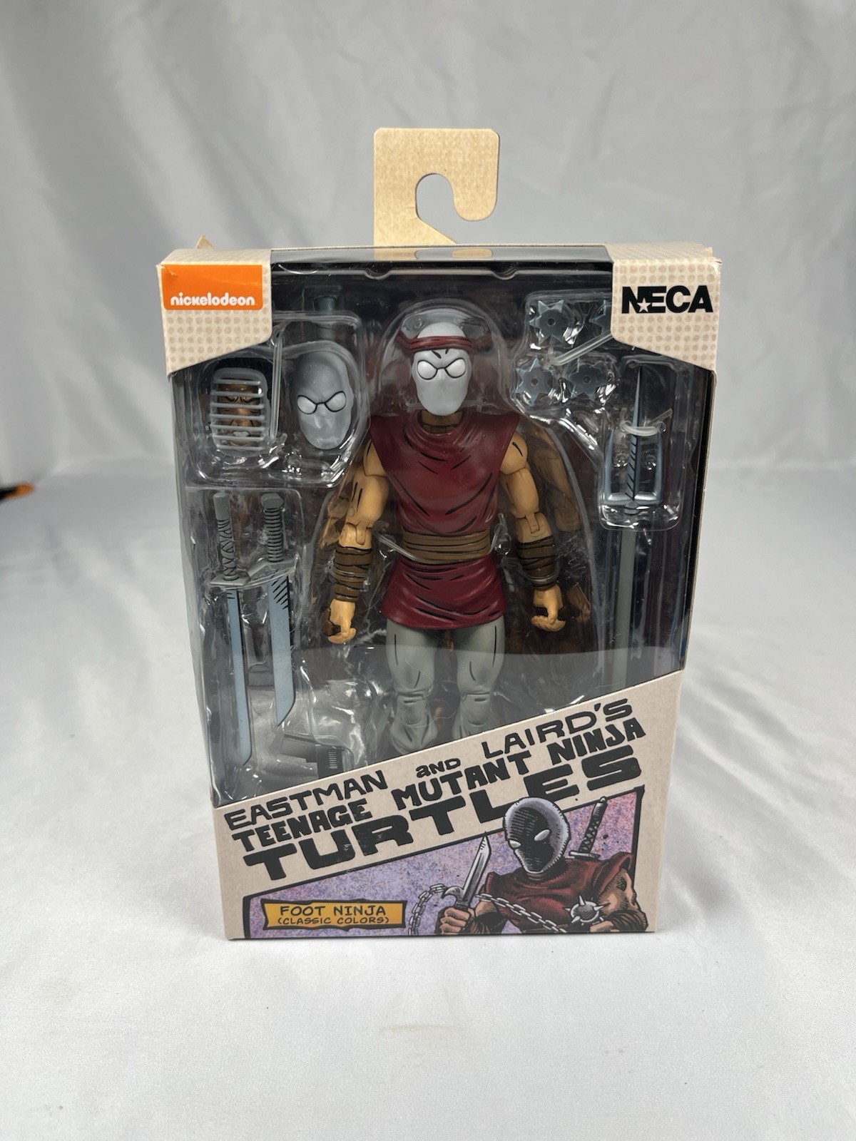 Neca Teenage Mutant Ninja Turtles Foot Ninja Figura Colori Classici TMNT Nuovo