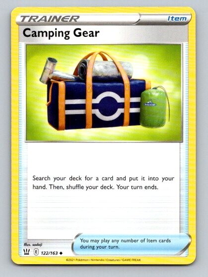 Carta Pokemon 2021 stili di battaglia attrezzatura da campeggio 122/163