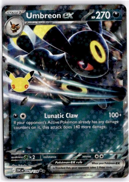 Pokemon: 30C #092/128 Umbreon ex