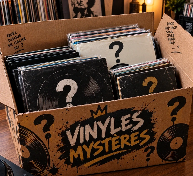Carton de 6 vyniles mystères choisis au hasard dans ma collection à vendre
