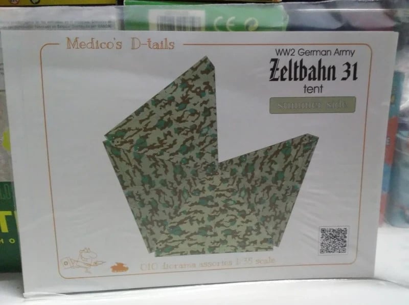 Tiendas Zeltbahn 31 Verano (4 Soldados) WWII, Medico's D-tails 1/35