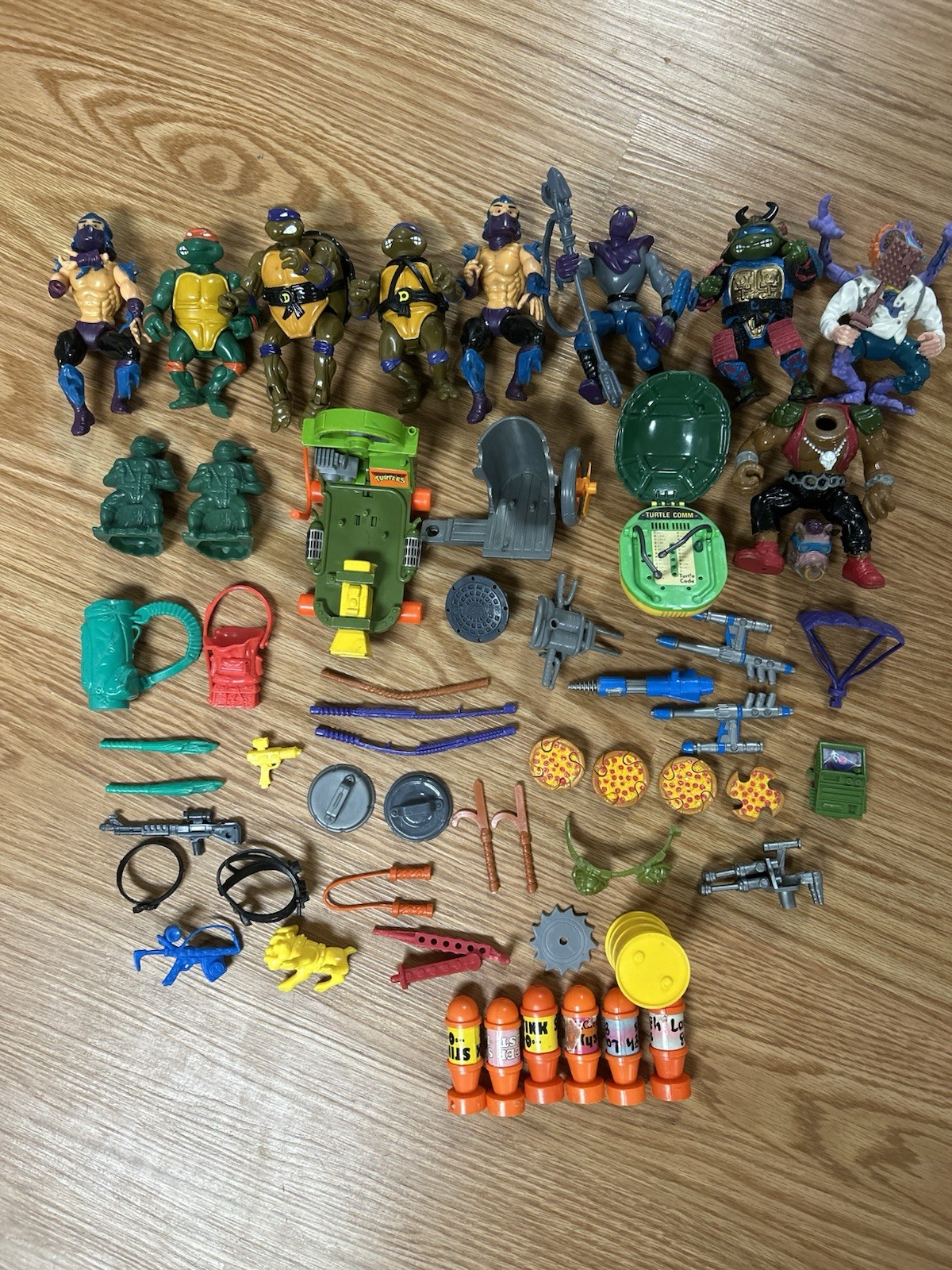 Lotto Figurine E Accessori Tartarughe Ninja Mutanti Adolescenti Vintage