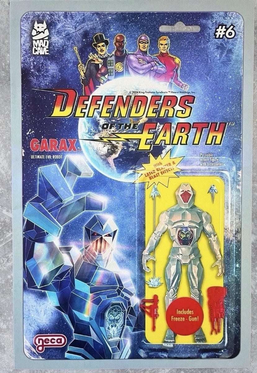 Defenders of the Earth #6 Garax Action Figure Variante Copertina B Mad Cave NECA NM