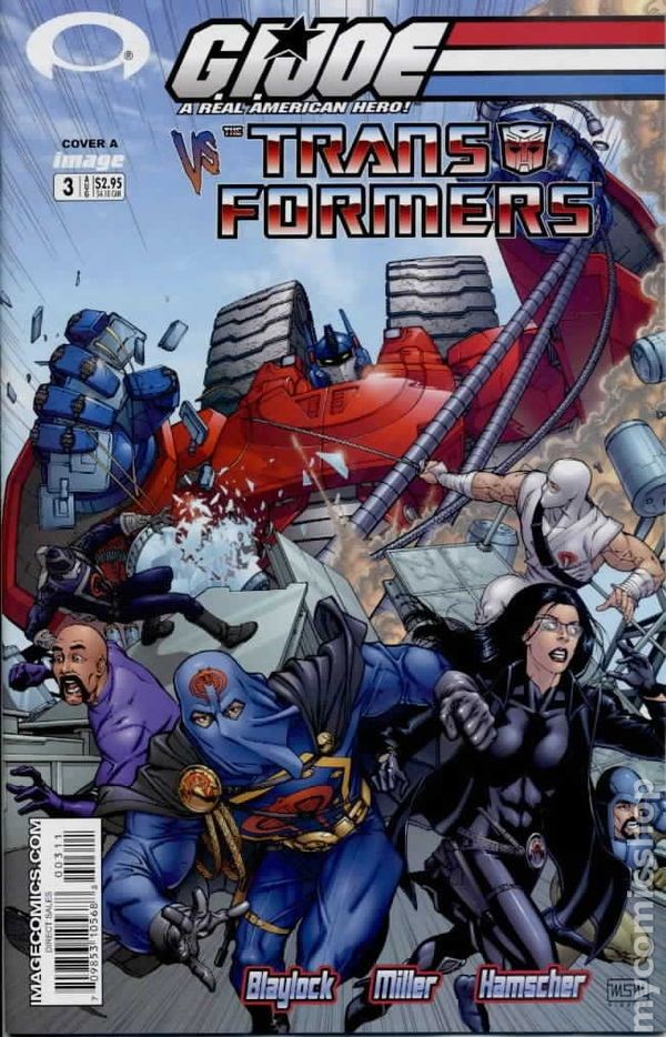 GI Joe vs. Transformers #3A VF+ 8.5 2003 immagine stock