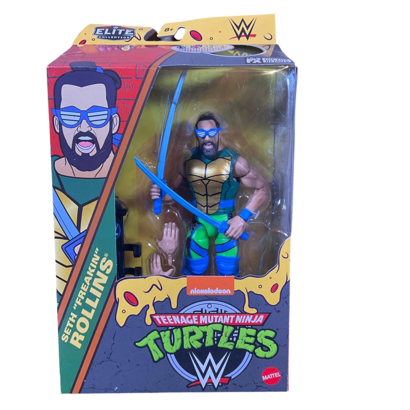 WWE Wrestling Seth Rollins TMNT Teenage Mutant Ninja Turtles Esclusiva Leonardo