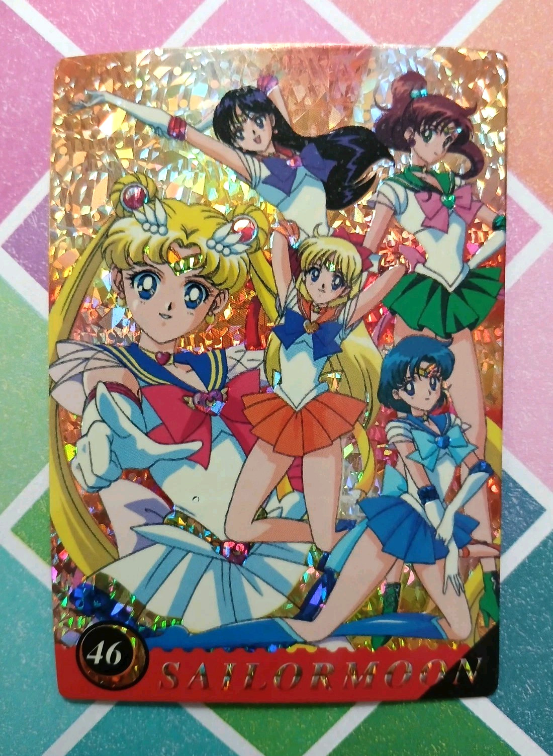 Carta Adesiva Sailor Moon Prism #46 SuperS Guardiani Interni Taiwan Vintage