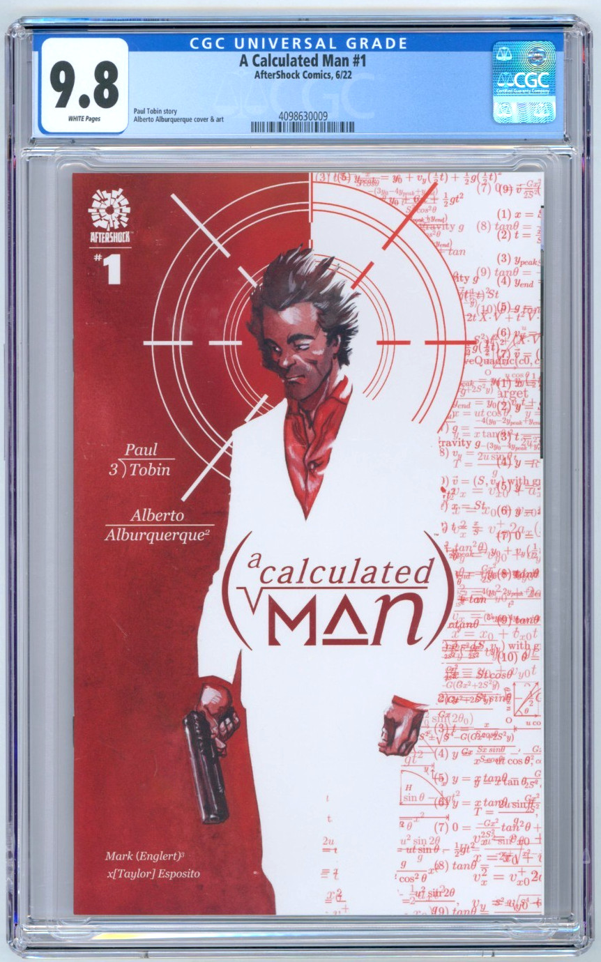 Un uomo calcolato #1 CGC 9.8 opzionale per Hulu Aftershock Comics 2022 prima stampa