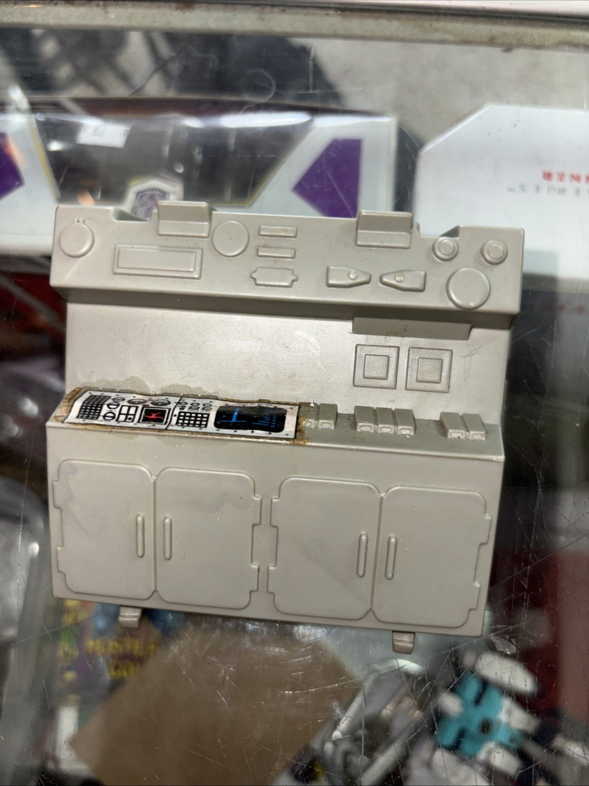 Pannello computer/pannello di controllo parte vintage GI Joe ARAH 1986 Cobra Terror Drome