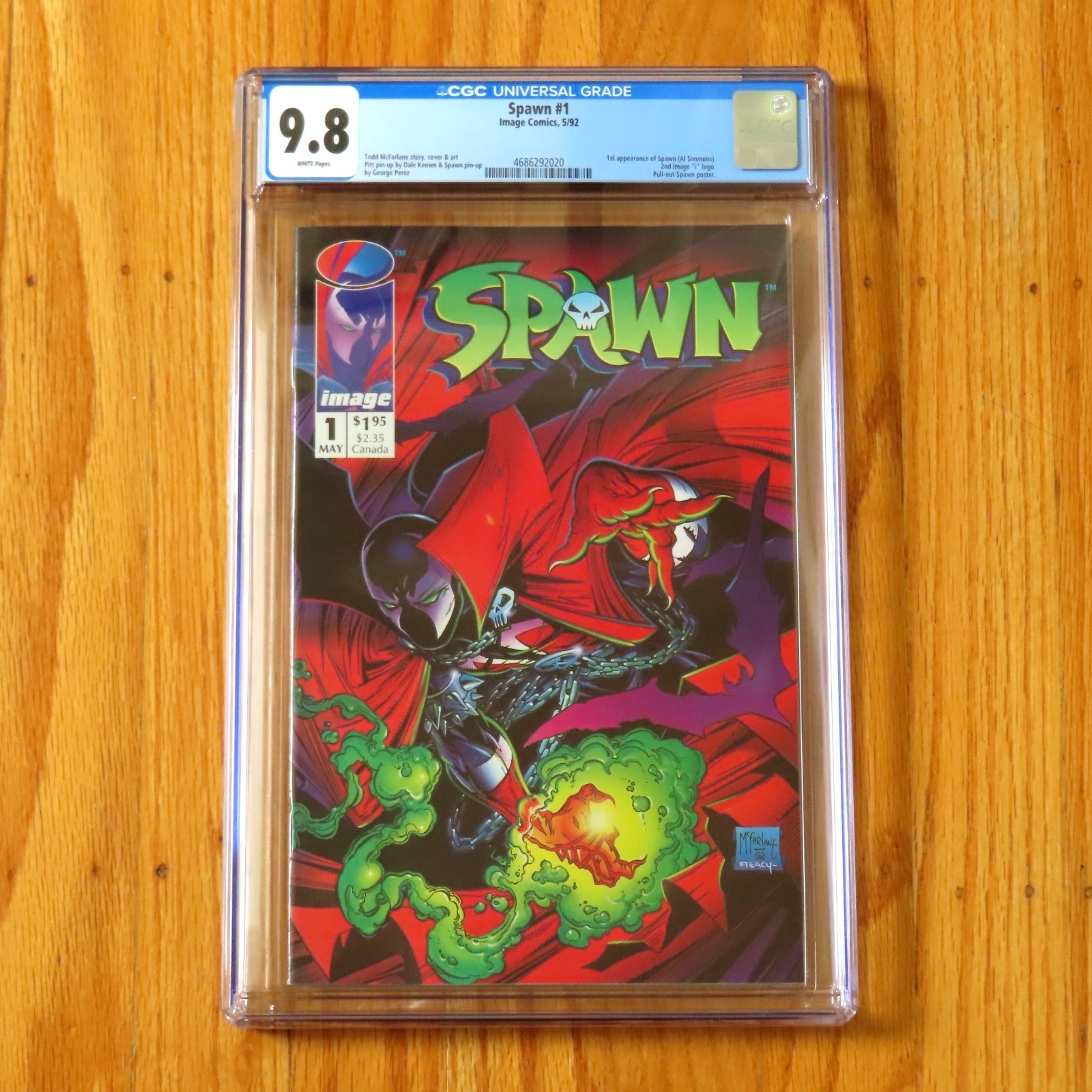SPAWN #1 CGC 9.8 NM/M WP 1992 Todd McFarlane 1st Sam Twitch *LEGGERE*