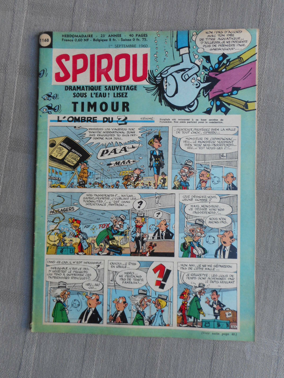 Hebdo Il Giornale Di Spirou N°1168 1960 In Buone Condizioni