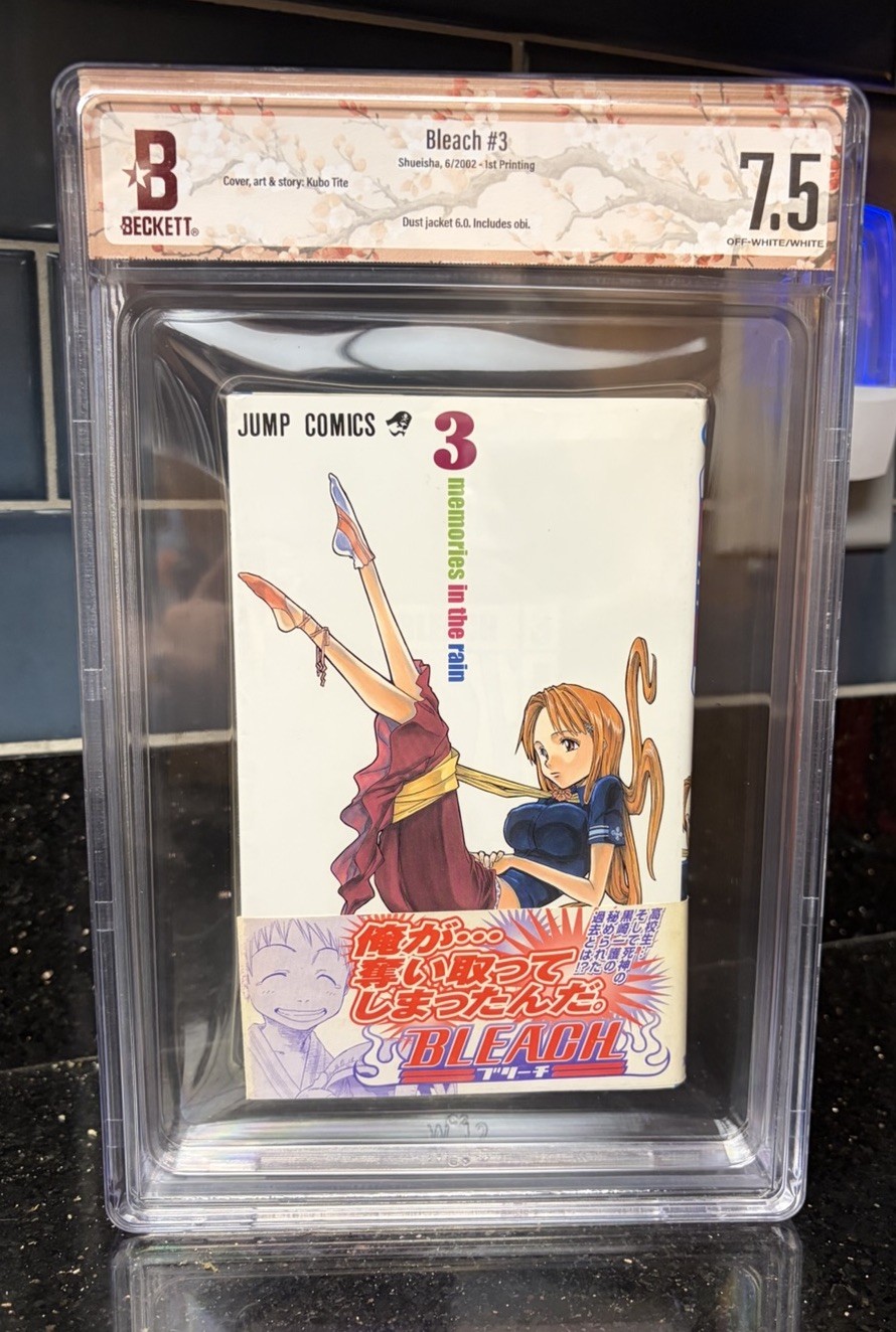 BGS 7.5 Bleach Vol 3 prima stampa con manga giapponese Obi 2002
