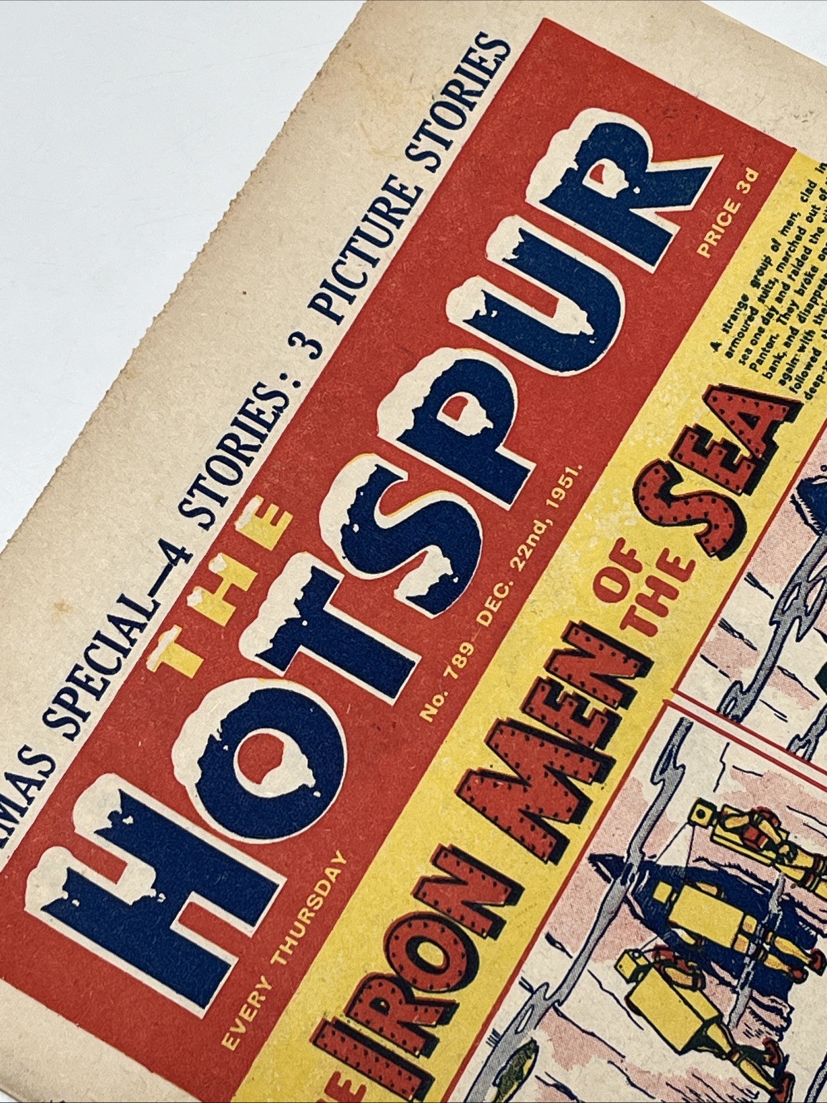 THE HOTSPUR CHRISTMAS ISSUE # 789 - 22nd DEC 1951 -Vintage 50's Nostalgia