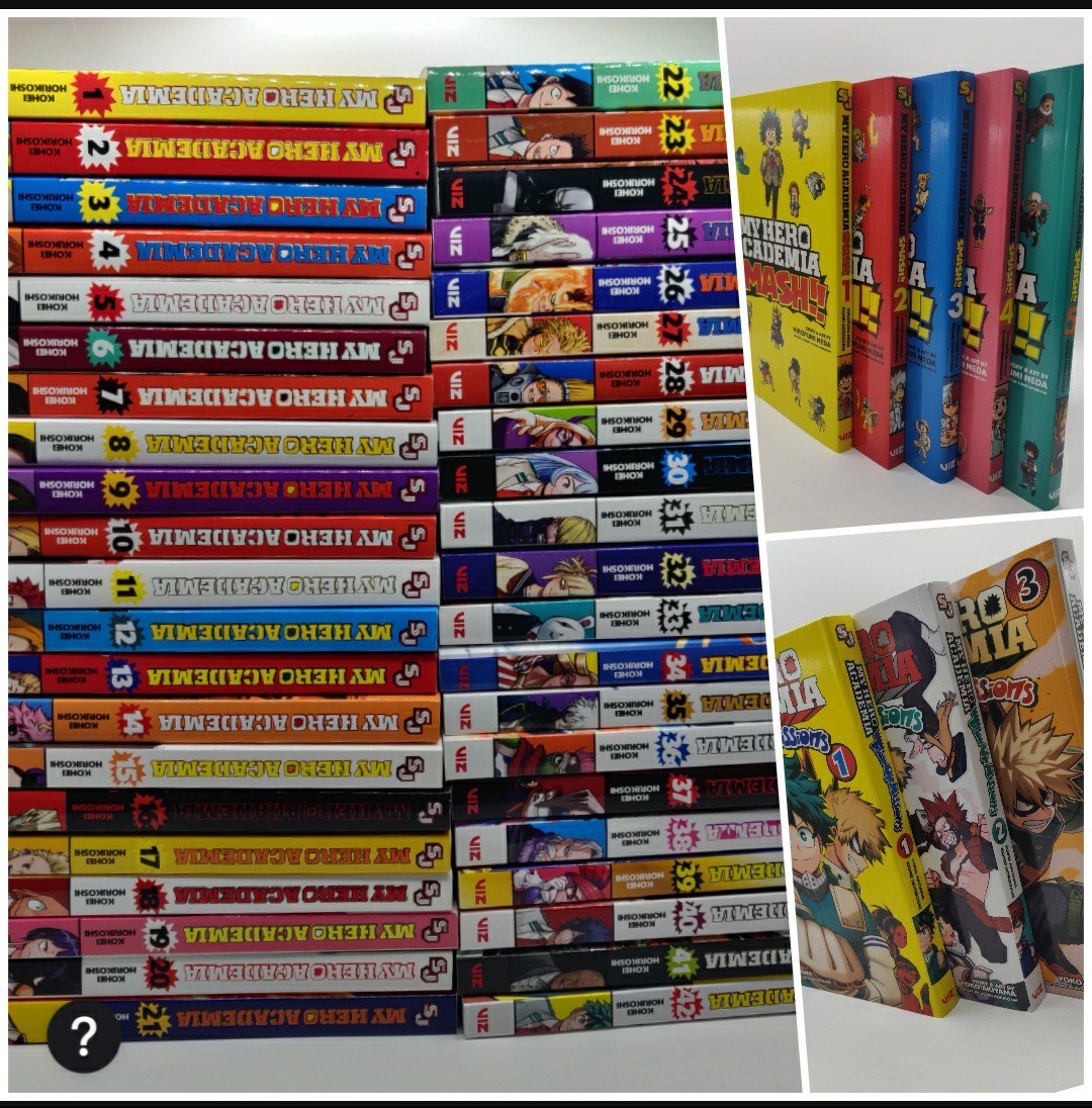 My Hero Academia Manga Inglese Vol 1-42 Set Completo + Smash 1-5 + Team Up 1-3