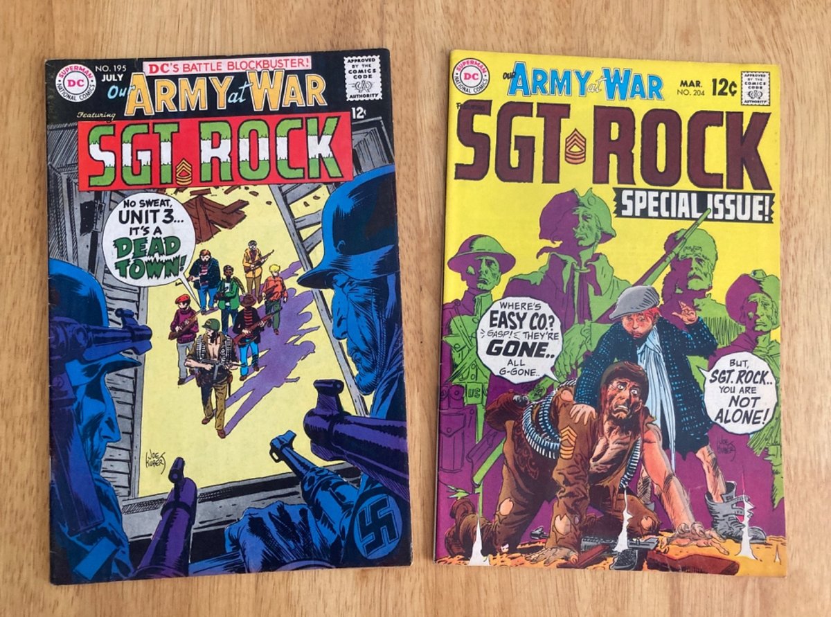 Lotto di *2* 1968-69 IL NOSTRO ESERCITO IN GUERRA/SGT. ROCK: #195 (da FN++ a FN/VF), 204 (FN+)