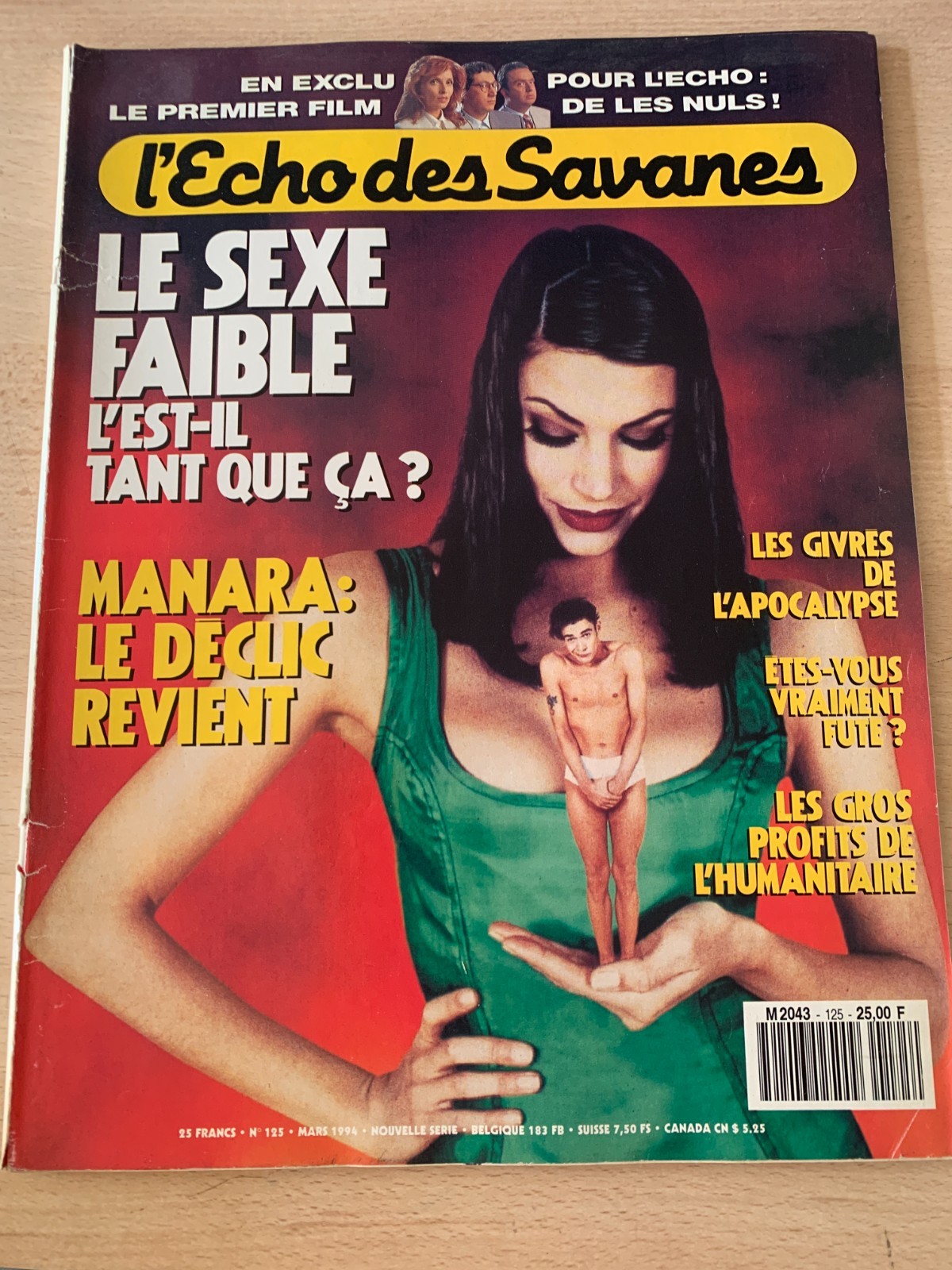 b)B.D Magazine "L'Echo des Savanes" n°125 du 3/1994; Manara; Le déclic