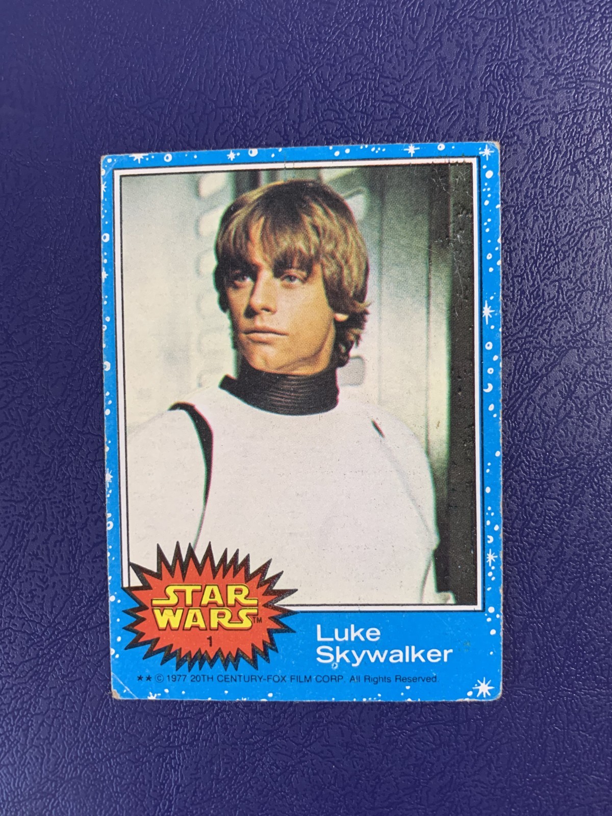 1977 Topps Star Wars Serie 1 (Blu) #1 Luke Skywalker RC Rookie RARO!