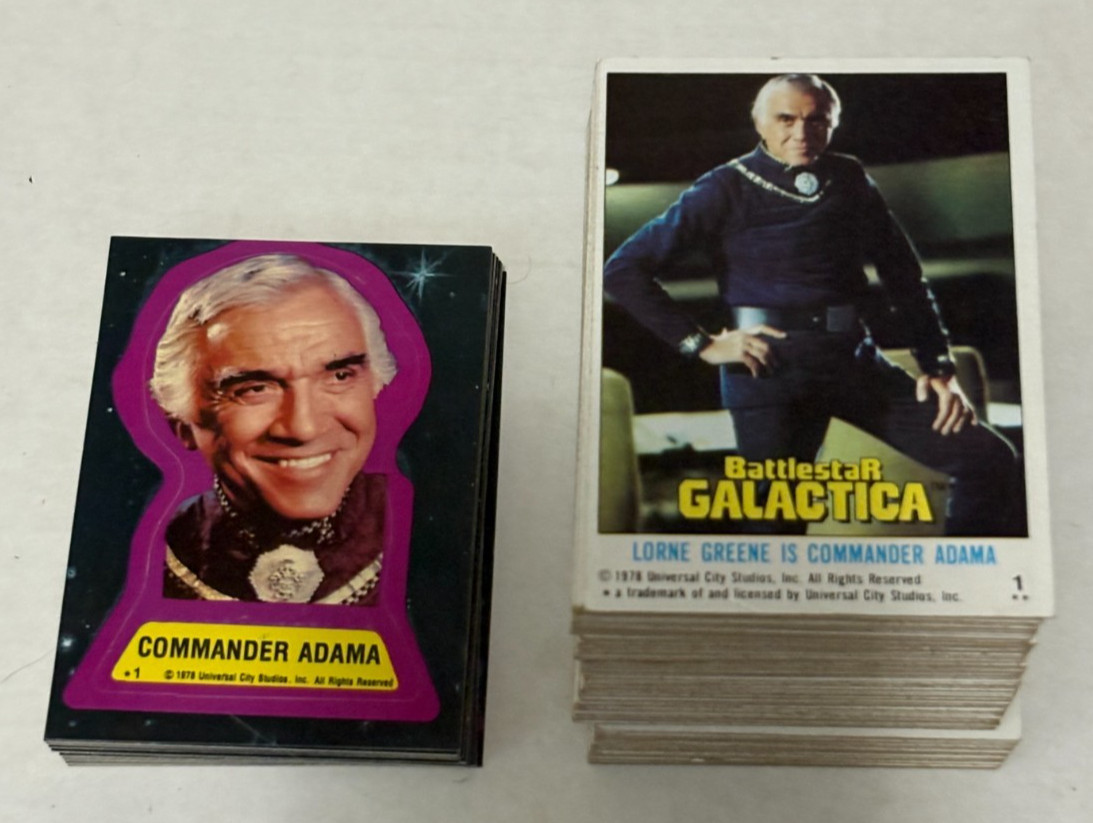 Topps BATTLESTAR GALACTICA 1978 set completo (132) + set adesivi (22)