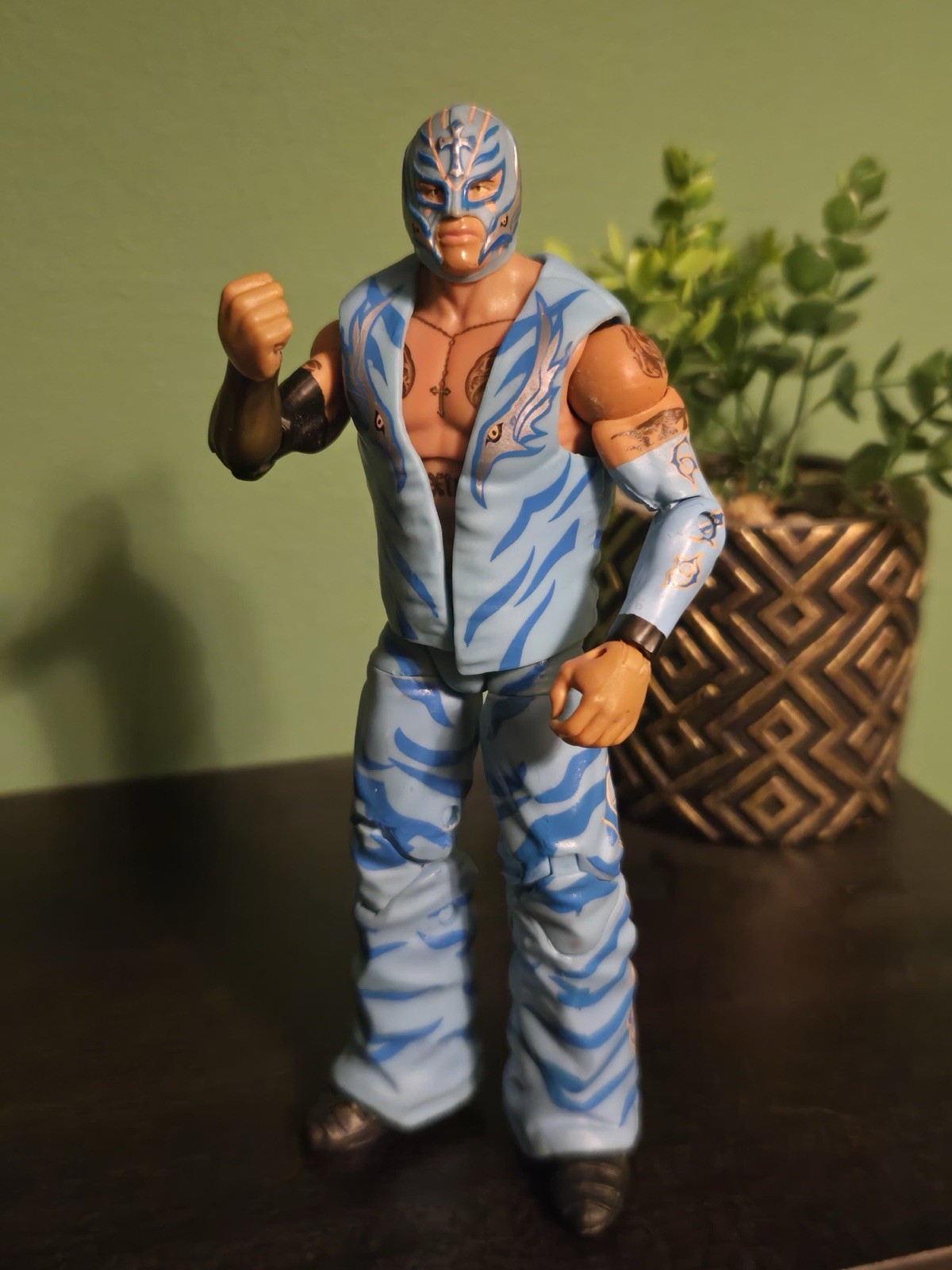Mattel WWE Elite Collection Modellino Rey Mysterio Wrestlemania XXVI COME NUOVO
