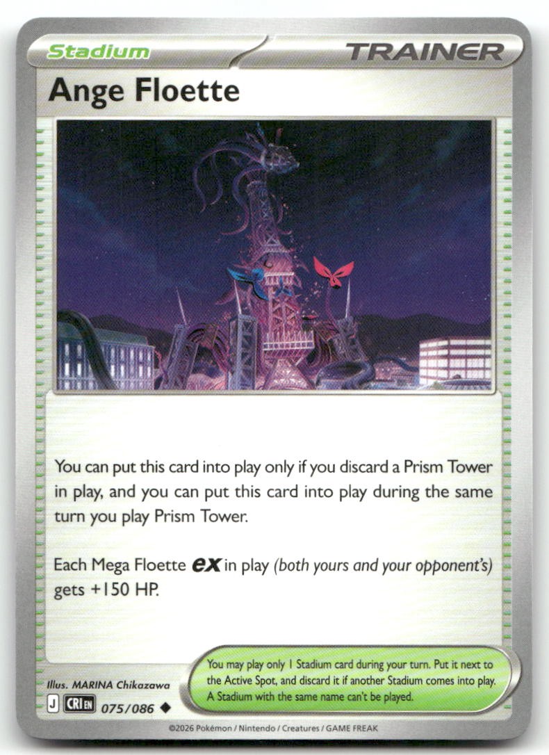 Ange Floette 075/086 Pokemon non comune Chaos Rising quasi come nuovo