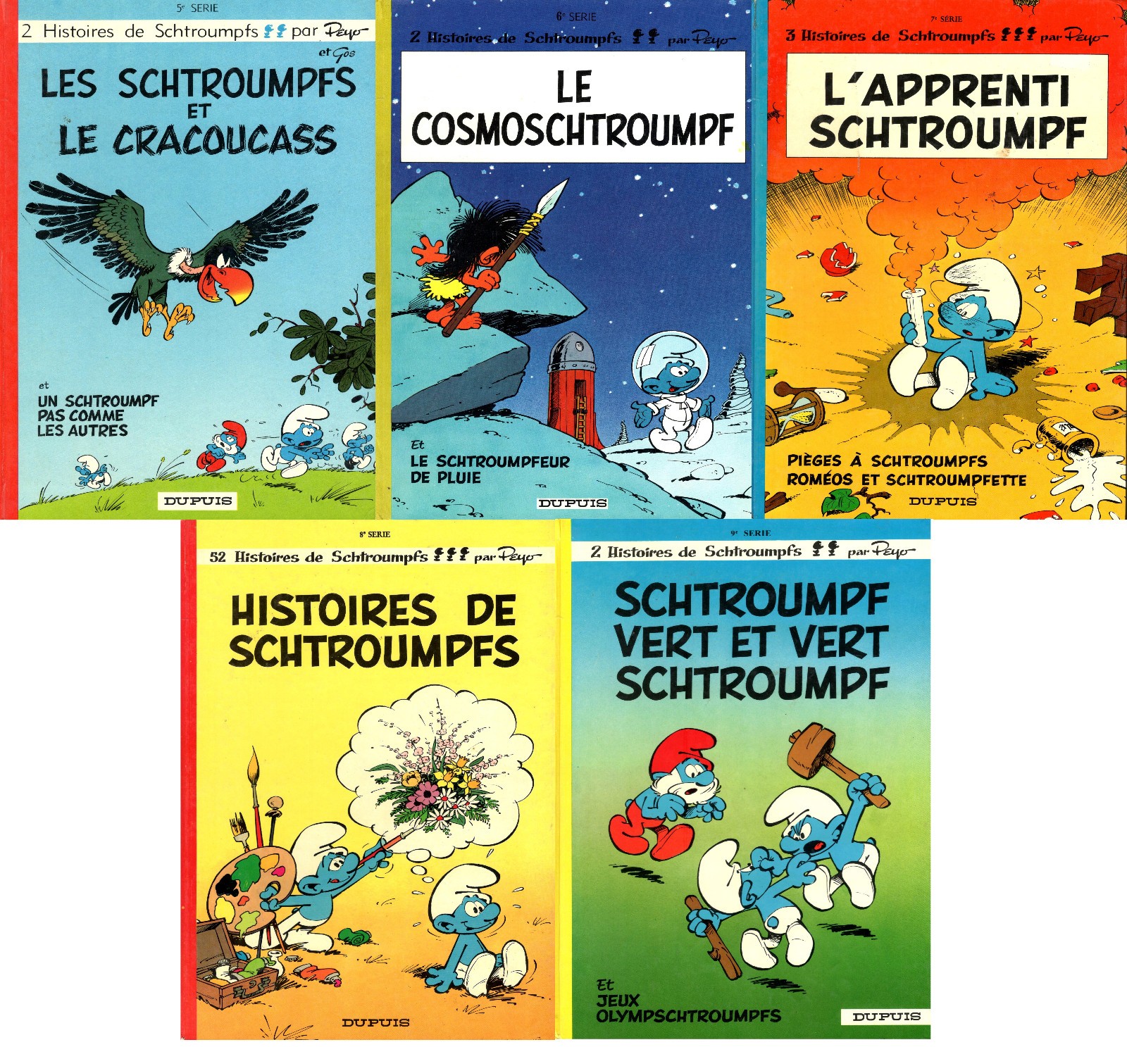 Selezione: Les Schtroumpfs BD par Peyo (fumetto Puffi in francese)