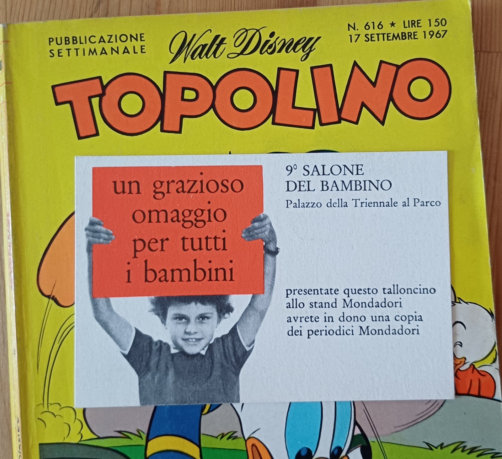 inserto regionale 9° SALONE DEL BAMBINO  allegato a Topolino 616